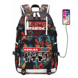 Roblox Backpack Student Schoolbag Computer Bag Gift for Girls Kids Boys Colorful-1 18.5"x11.8"x5.9"