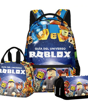 Roblox Backpack Virtual World Primary Secondary Schoolbag Set - Lusy Store LLC