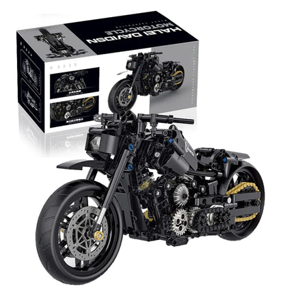 Lusy Store LLC 586-Piece Classic Motorbike Building Model Blocks Set Toys