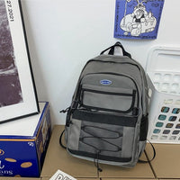 Simple Outdoor Leisure Travel Schoolbag Dark Gray 31x14x46CM