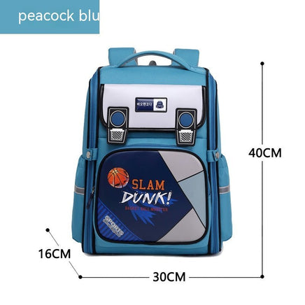 Sleek and Stylish Women's Fashion Schoolbag Peacock Blue