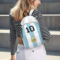 Soccer Backpack Argentina Famouse Football Student Canvas Schoolbag for Men Women