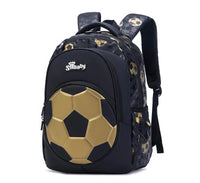 Soccer Backpack Children Schoolbag for Teenage Boy Gold 15.7"x11.4"x7.5"