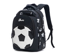 Soccer Backpack Children Schoolbag for Teenage Boy Black 15.7"x11.4"x7.5"