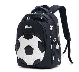 Soccer Backpack Children Schoolbag for Teenage Boy Black 15.7"x11.4"x7.5"
