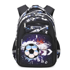 Soccer Backpack Football School Bags For Teenage Boys Black 15.7"x13.0"x4.7"