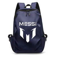 Soccer Backpack Messi Backpack Unisex College Student Laptop Teens Student Blue-3 17.7"x10.6"x4.7"