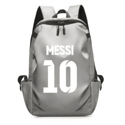 Soccer Backpack Messi Backpack Unisex College Student Laptop Teens Student Grey-1 17.7"x10.6"x4.7"