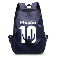 Soccer Backpack Messi Backpack Unisex College Student Laptop Teens Student Blue-4 17.7"x10.6"x4.7"