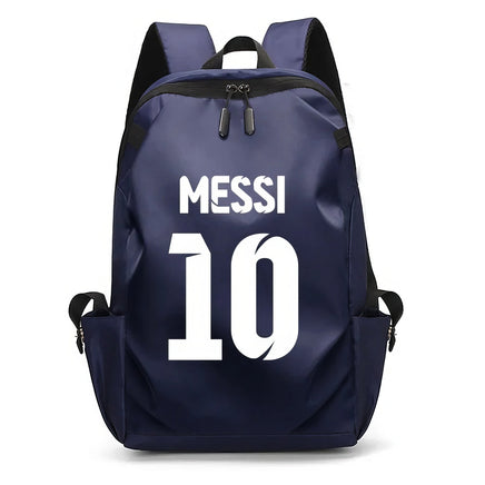 Soccer Backpack Messi Backpack Unisex College Student Laptop Teens Student Blue-1 17.7"x10.6"x4.7"
