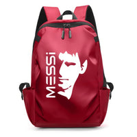 Soccer Backpack Messi Backpack Unisex College Student Laptop Teens Student Red-2 17.7"x10.6"x4.7"