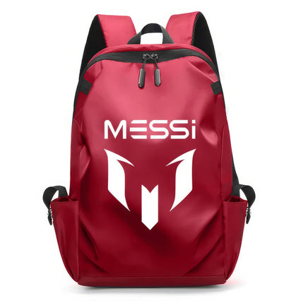 Soccer Backpack Messi Backpack Unisex College Student Laptop Teens Student Red-3 17.7"x10.6"x4.7"
