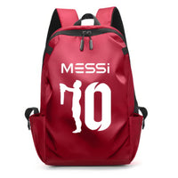 Soccer Backpack Messi Backpack Unisex College Student Laptop Teens Student Red-5 17.7"x10.6"x4.7"