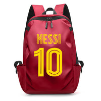 Soccer Backpack Messi Backpack Unisex College Student Laptop Teens Student Red-6 17.7"x10.6"x4.7"