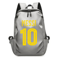 Soccer Backpack Messi Backpack Unisex College Student Laptop Teens Student Grey-6 17.7"x10.6"x4.7"