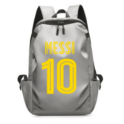 Soccer Backpack Messi Backpack Unisex College Student Laptop Teens Student Grey-6 17.7"x10.6"x4.7"