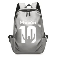 Soccer Backpack Messi Backpack Unisex College Student Laptop Teens Student Grey-4 17.7"x10.6"x4.7"