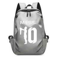 Soccer Backpack Messi Backpack Unisex College Student Laptop Teens Student Grey-5 17.7"x10.6"x4.7"