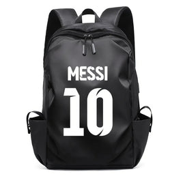 Soccer Backpack Messi Backpack Unisex College Student Laptop Teens Student Black-1 17.7"x10.6"x4.7"