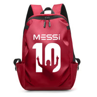 Soccer Backpack Messi Backpack Unisex College Student Laptop Teens Student Red-4 17.7"x10.6"x4.7"
