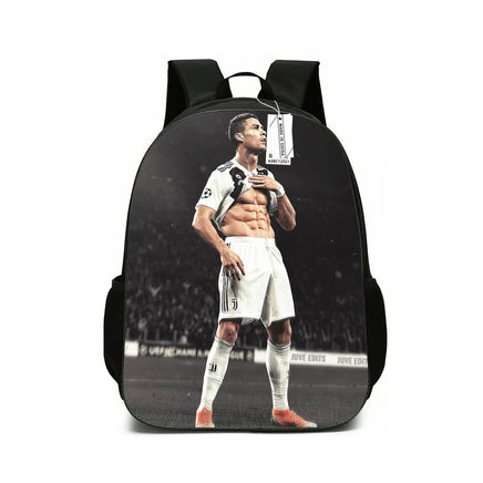 Soccer Backpack Ronaldo Childrens Backpack Student Bag 3 16.5"x11.4"x4.7"