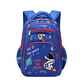 Spacious Children's Backpack for Primary School Boys with Large Capacity Blue 16 Inch