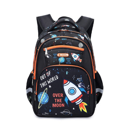 Spacious Children's Backpack for Primary School Boys with Large Capacity Black 16 Inch