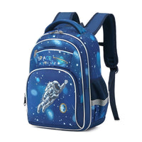 Spacious Children's Backpack for Primary School Boys with Large Capacity Blue Raise Your Hand Space 16 Inch