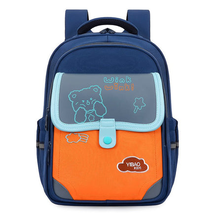 Spacious Primary School Kindergarten Backpack ZG102 Blue With Orange