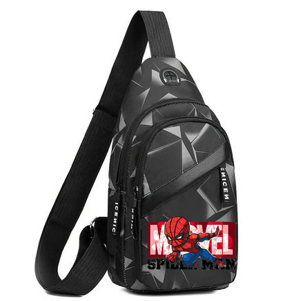 Spiderman Backpack Chest Mens Crossbody Bag Outdoor Sports Casual Bag Backpack - Lusy Store LLC
