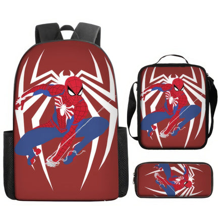 Spiderman Backpack Lunch Bag Pencil Case Breathable Lightweight - Lusy Store LLC