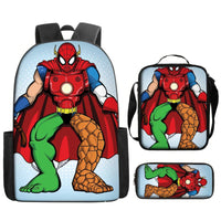 Spiderman Backpack Lunch Bag Pencil Case Breathable Lightweight - Lusy Store LLC