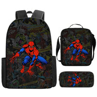 Spiderman Backpack Lunch Bag Pencil Case Breathable Lightweight - Lusy Store LLC