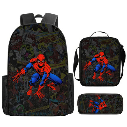 Spiderman Backpack Lunch Bag Pencil Case Breathable Lightweight - Lusy Store LLC