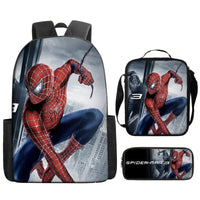 Spiderman Backpack Lunch Bag Pencil Case Breathable Lightweight - Lusy Store LLC