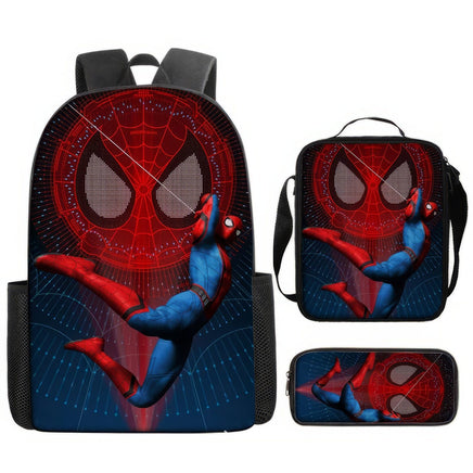 Spiderman Backpack Lunch Bag Pencil Case Breathable Lightweight - Lusy Store LLC