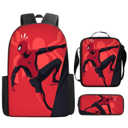 Spiderman Backpack Lunch Bag Pencil Case Breathable Lightweight - Lusy Store LLC