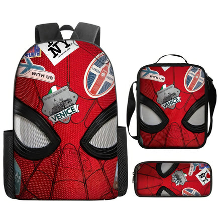 Spiderman Backpack Lunch Bag Pencil Case Breathable Lightweight - Lusy Store LLC