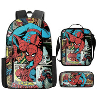 Spiderman Backpack Lunch Bag Pencil Case Breathable Lightweight - Lusy Store LLC