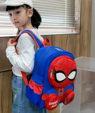 Spiderman Backpack Super Heroes Student School Bag Kindergarten Bag Gift - Lusy Store LLC