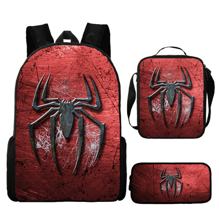 Spiderman Backpack Three Piece Set for Boys Elementary School Students Cartoon Backpack - Lusy Store LLC