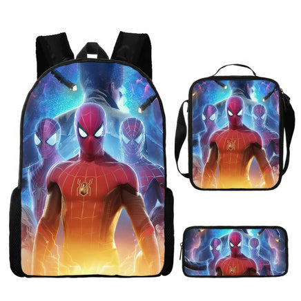 Spiderman Backpack Three Piece Set for Boys Elementary School Students Cartoon Backpack - Lusy Store LLC