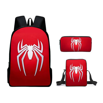 Spiderman Backpack Three Piece Set for Boys Elementary School Students Cartoon Backpack - Lusy Store LLC