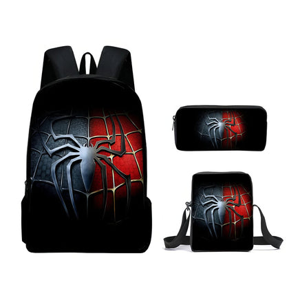Spiderman Backpack Three Piece Set for Boys Elementary School Students Cartoon Backpack - Lusy Store LLC