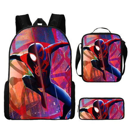 Spiderman Backpack Three Piece Set for Boys Elementary School Students Cartoon Backpack - Lusy Store LLC