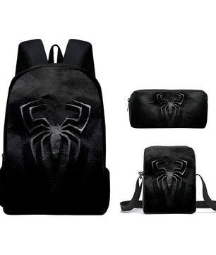 Spiderman Backpack Three Piece Set for Boys Elementary School Students Cartoon Backpack - Lusy Store LLC