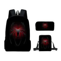 Spiderman Backpack Three Piece Set for Boys Elementary School Students Cartoon Backpack - Lusy Store LLC