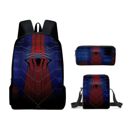 Spiderman Backpack Three Piece Set for Boys Elementary School Students Cartoon Backpack - Lusy Store LLC