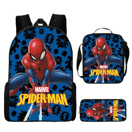 Spiderman Backpack Three Piece Set for Boys Elementary School Students Cartoon Backpack - Lusy Store LLC