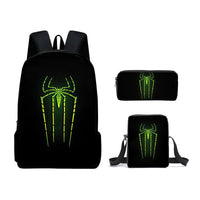 Spiderman Backpack Three Piece Set for Boys Elementary School Students Cartoon Backpack - Lusy Store LLC